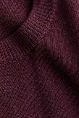 Pull oversize en maille fine - Bordeaux — photo 3