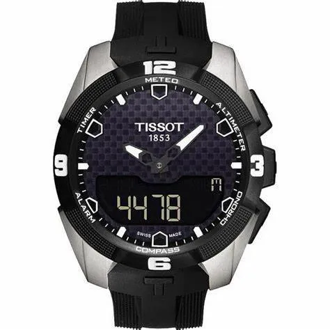 Montre a quartz t-touch solar titanium