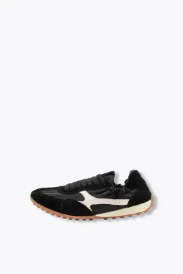 Baskets en cuir et toile Femme — photo 2