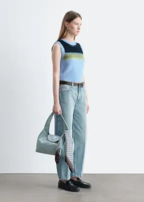 Débardeur en maille de mohair mélangé - Bleu clair/Multicolore — photo 3