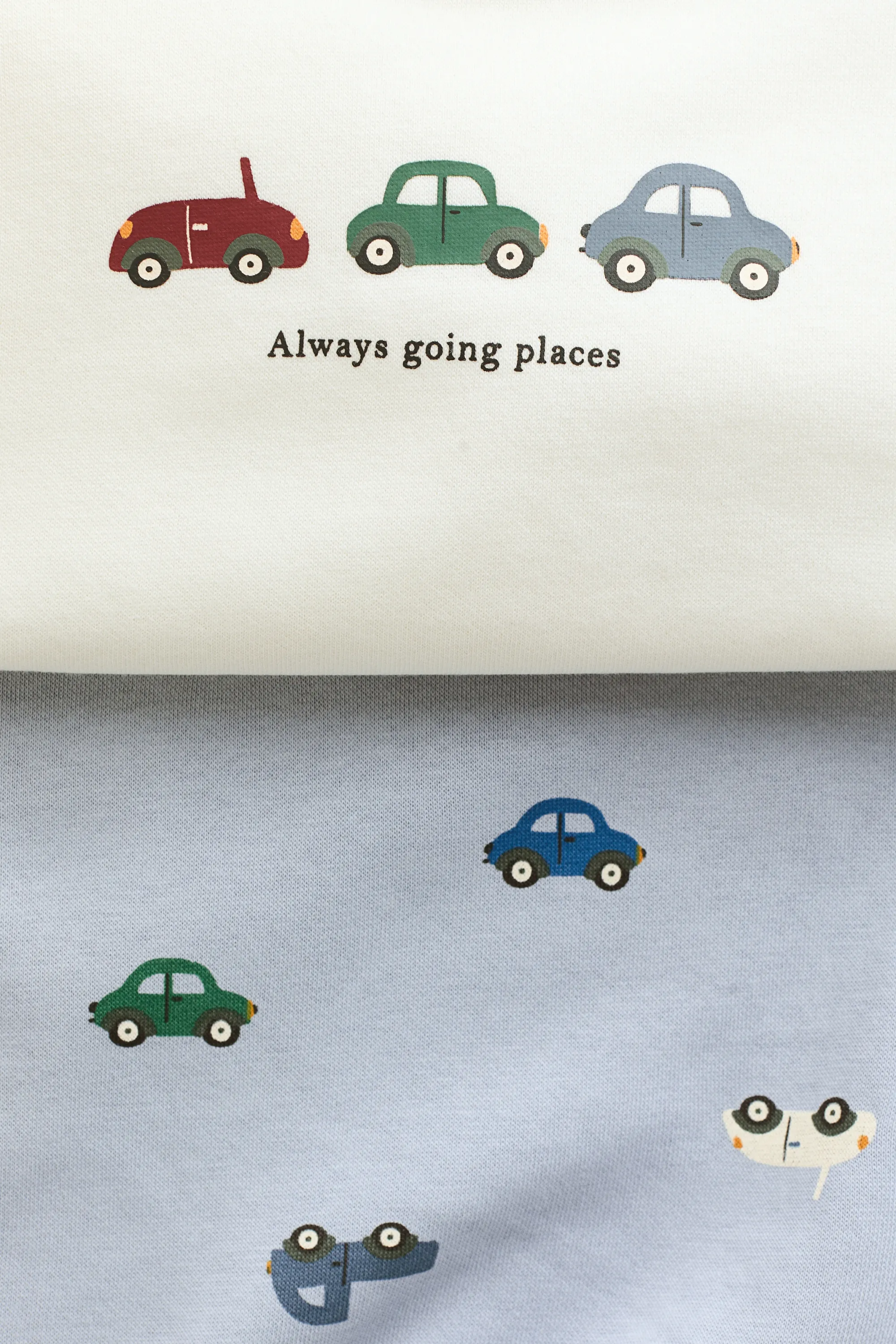 Lot de 2 sweats imprimés - Bleu clair/Always Going Places