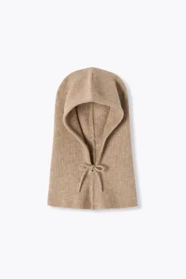 Cagoule en maille côtelée