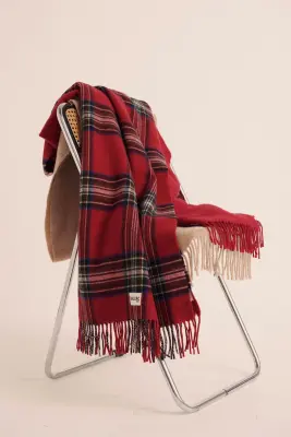 Écharpe Public tartan rouge — photo 3