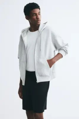 Short gaufré Relaxed Fit - Noir — photo 3