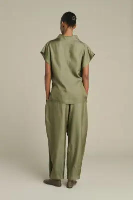 PANTALON VERNON VERT DE GRIS — photo 2
