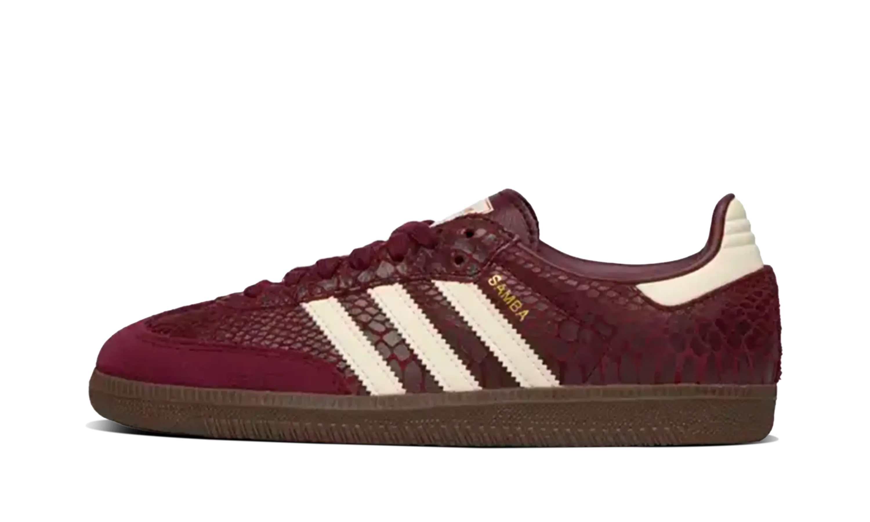 Adidas Mujer Samba OG Snakeskin Maroon Cream White