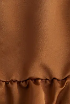 Top à bretelles fines avec base à effet boule - Marron — photo 4