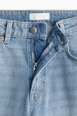 Wide High Waist Jeans - Bleu denim clair — photo 1