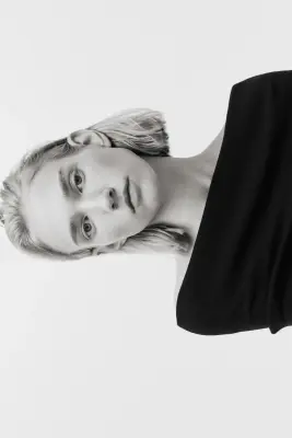 Top épaules nues en laine - Noir — photo 1
