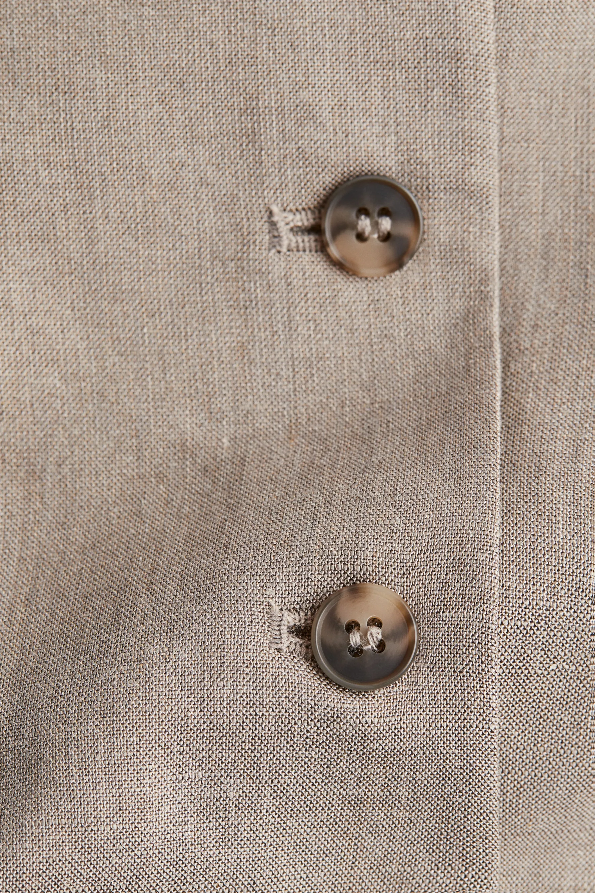 Gilet de costume en lin mélangé - Grège