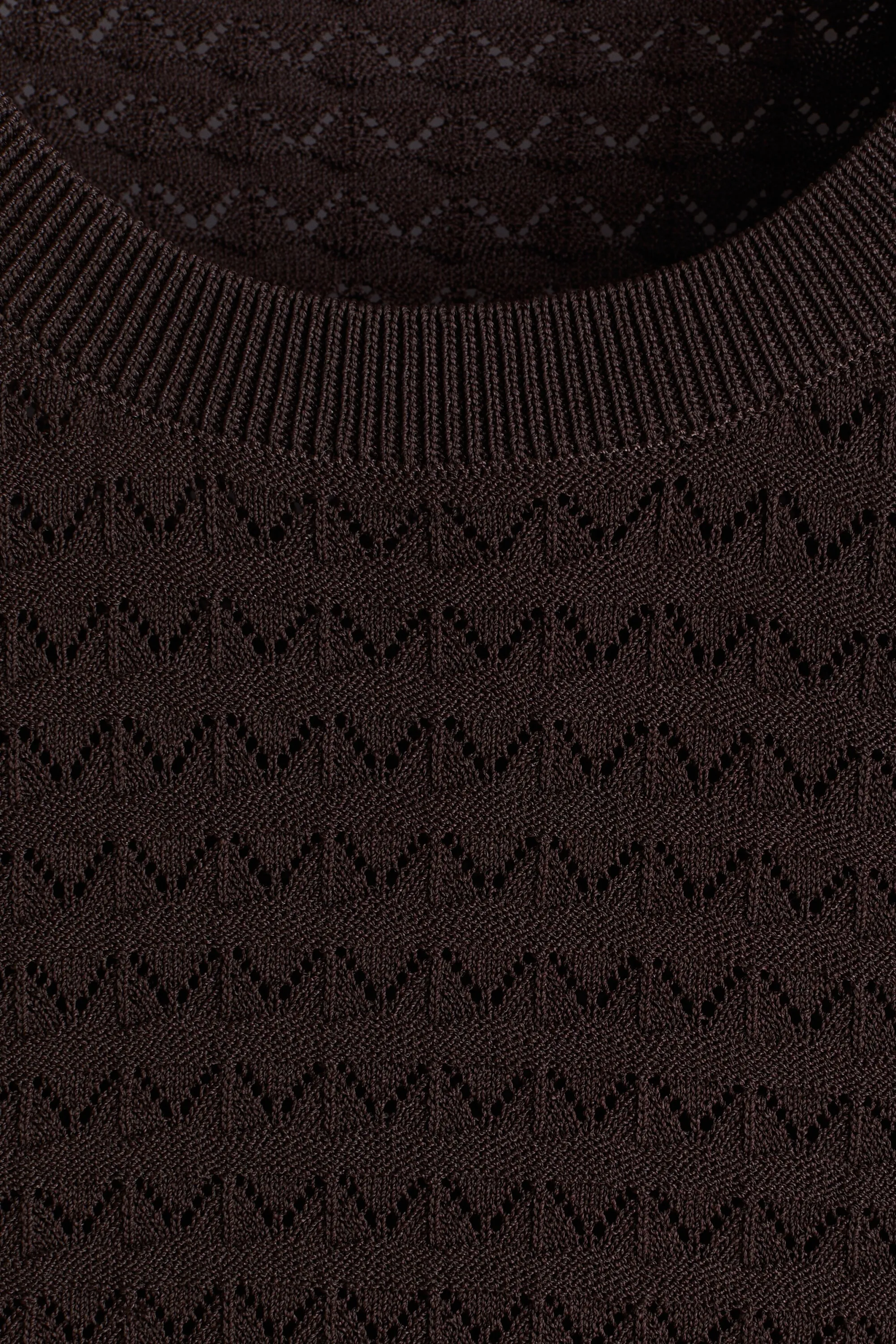 T-shirt Slim Fit en maille - Marron