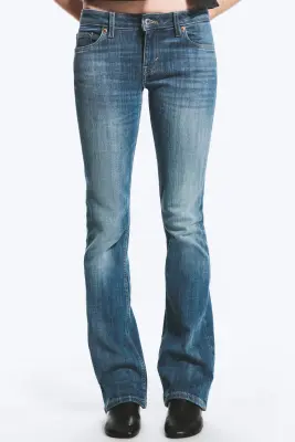 Jean bootcut skinny taille basse Luna - Oyster Blue - Bleu moyen — photo 2