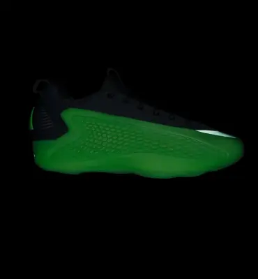 ADIDAS ANTHONY EDWARDS 1 LOW Noir fluo vert — photo 4