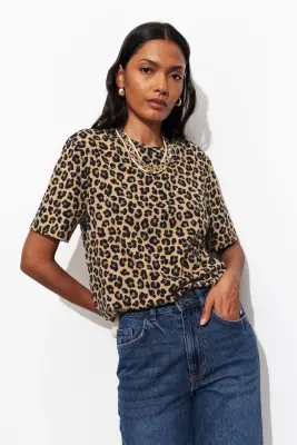 T-shirt léopard Femme — photo 2