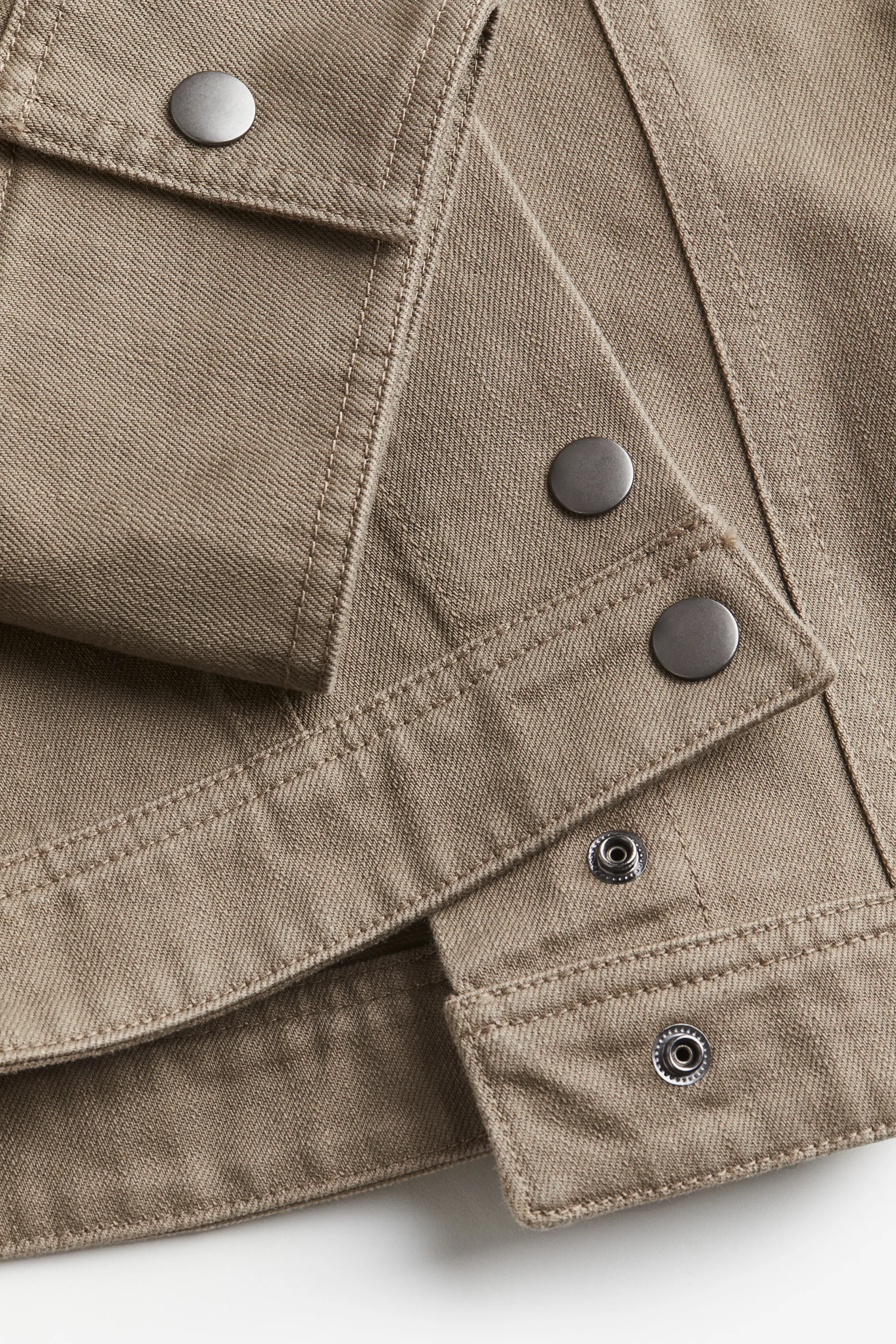 Veste en twill avec taille cintrée - Beige foncé