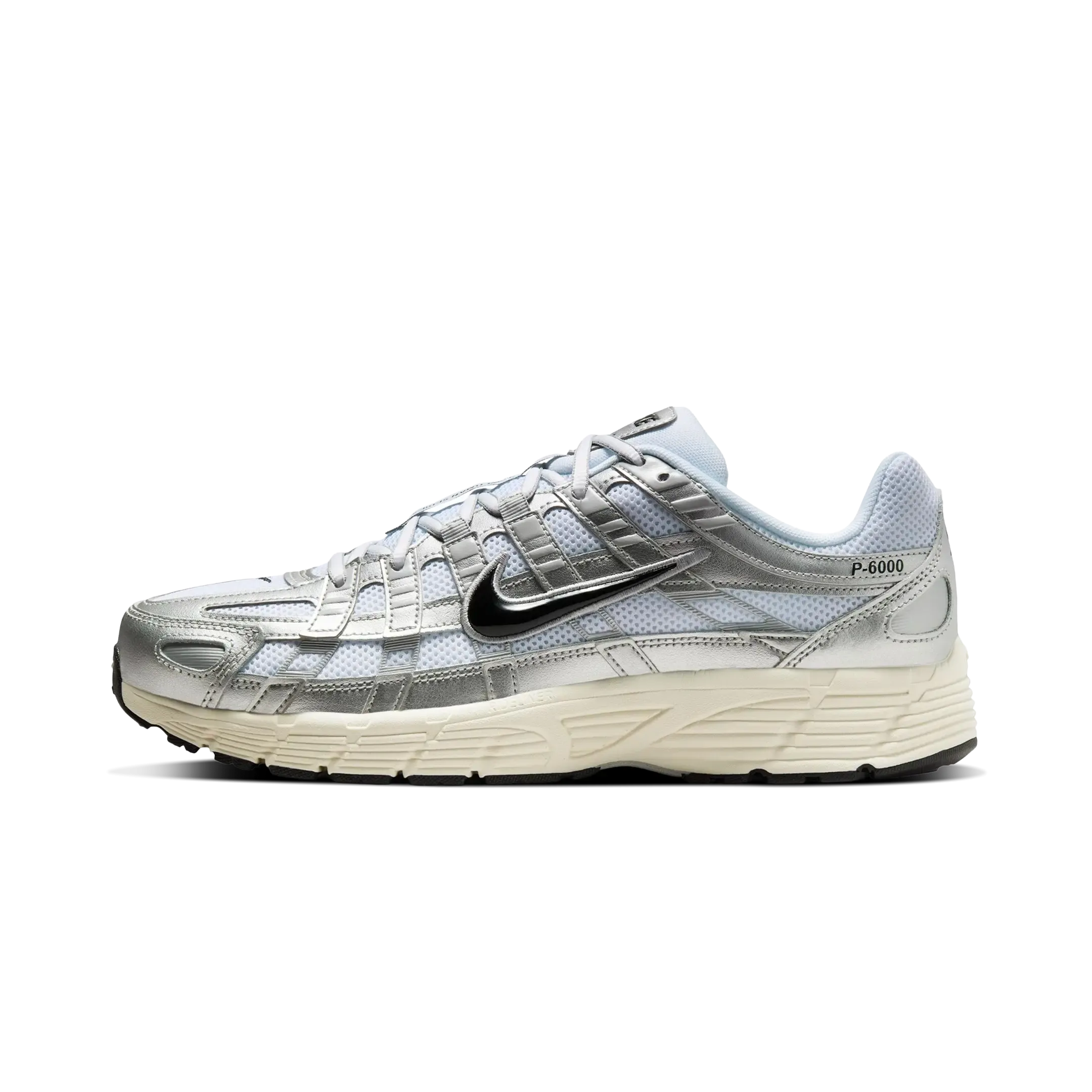Nike P-6000 White Metallic Silver