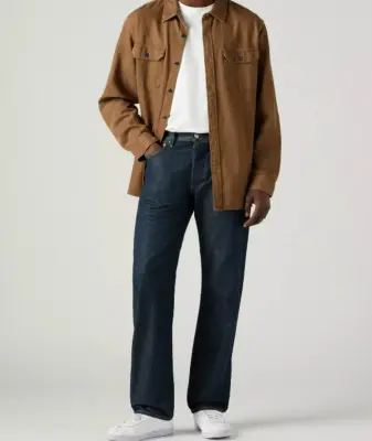LEVIS 501 ORIGINAL MARLON GRANDE LONGUEUR Brut — photo 2