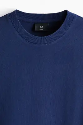 T-shirt délavé Regular Fit - Bleu foncé — photo 4