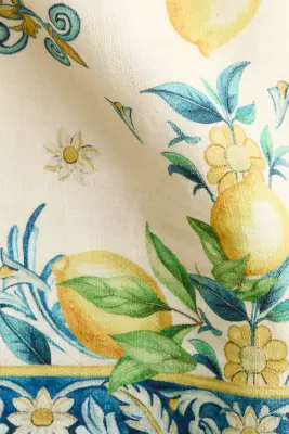 Robe sans manches avec dos ouvert - Crème/citrons — photo 3
