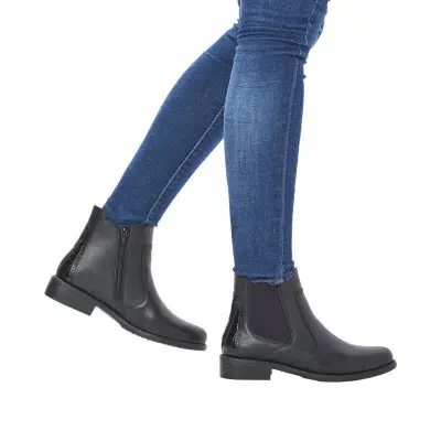 Bottines Remonte D0F70-00 Noires - Lacets Grande Pointure Femme — photo 5