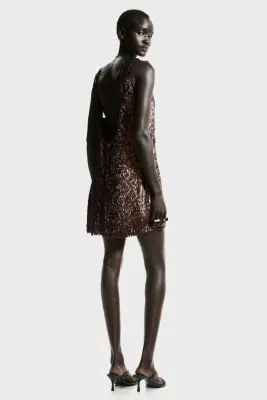 Robe à sequins - Prune chocolat — photo 5