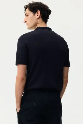 Polo Slim Fit - Bleu foncé — photo 2