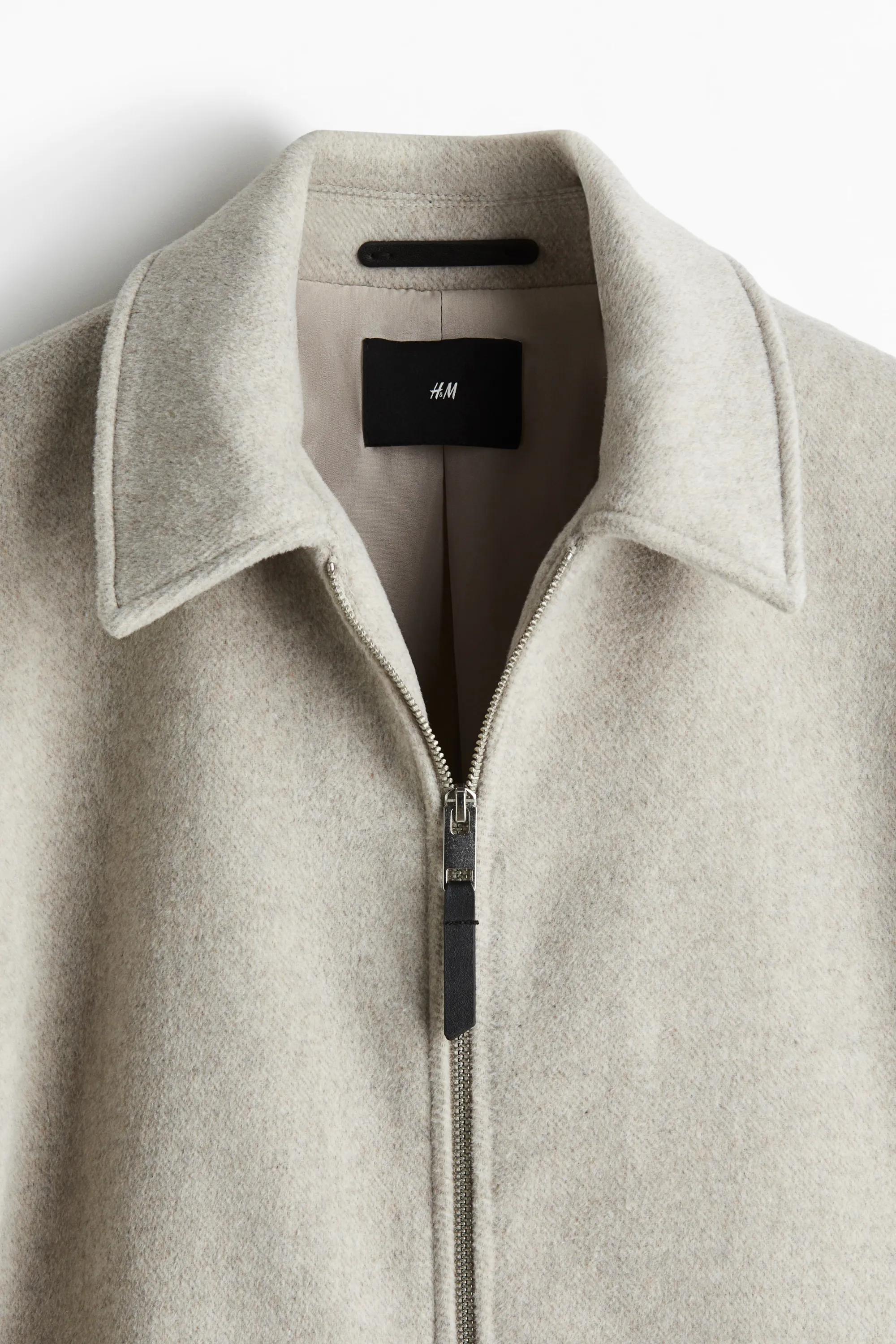 Veste-chemise Regular Fit en laine mélangée - Beige