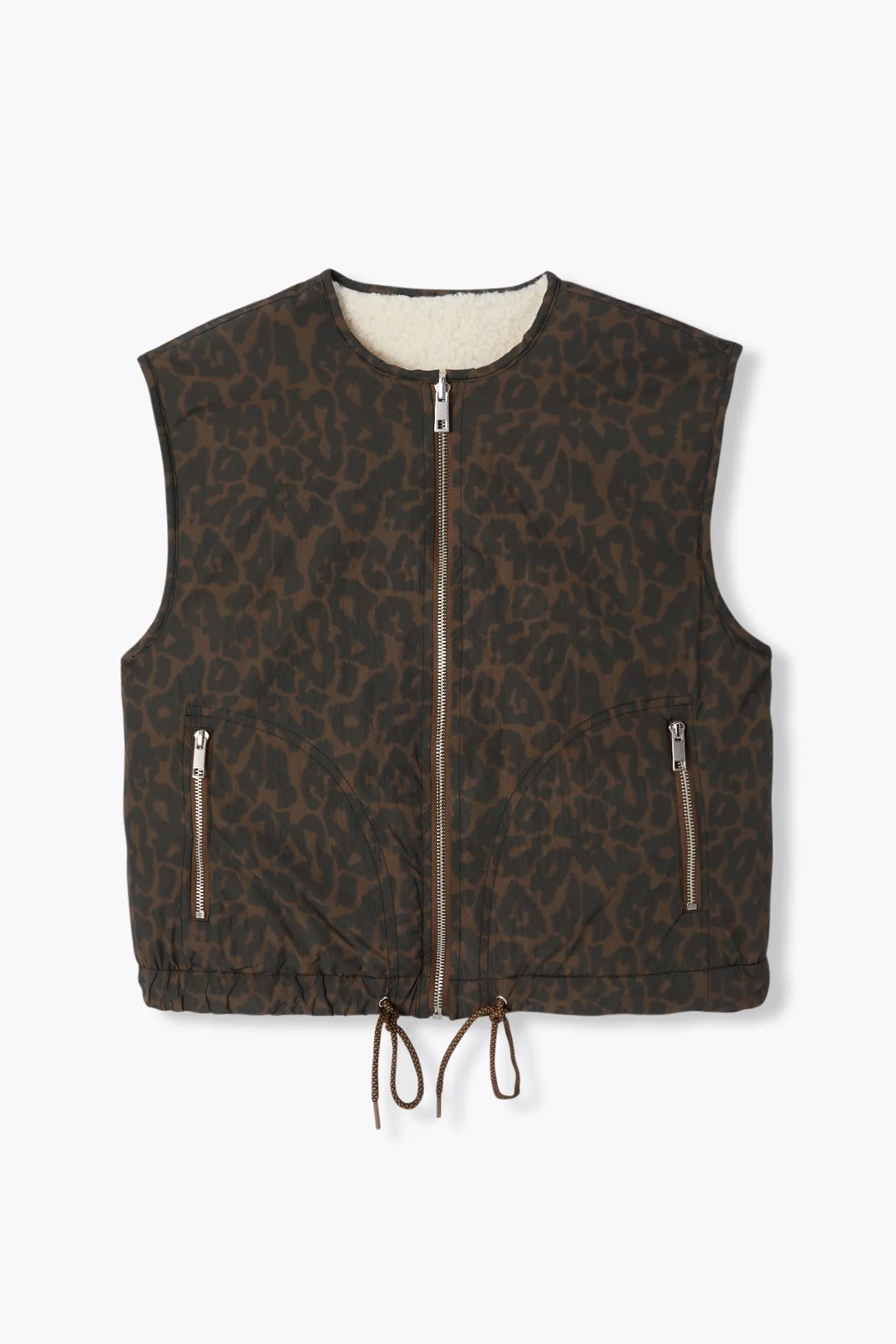 Veste sans manches léopard