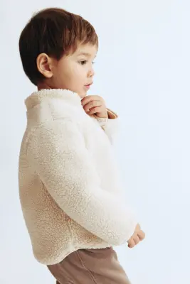 Veste en tissu Teddy bear - Beige clair — photo 2