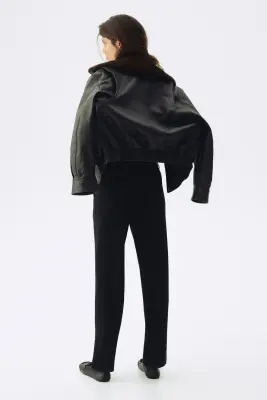 MAMA Pantalon avec fente en bas de jambe - Noir — photo 2