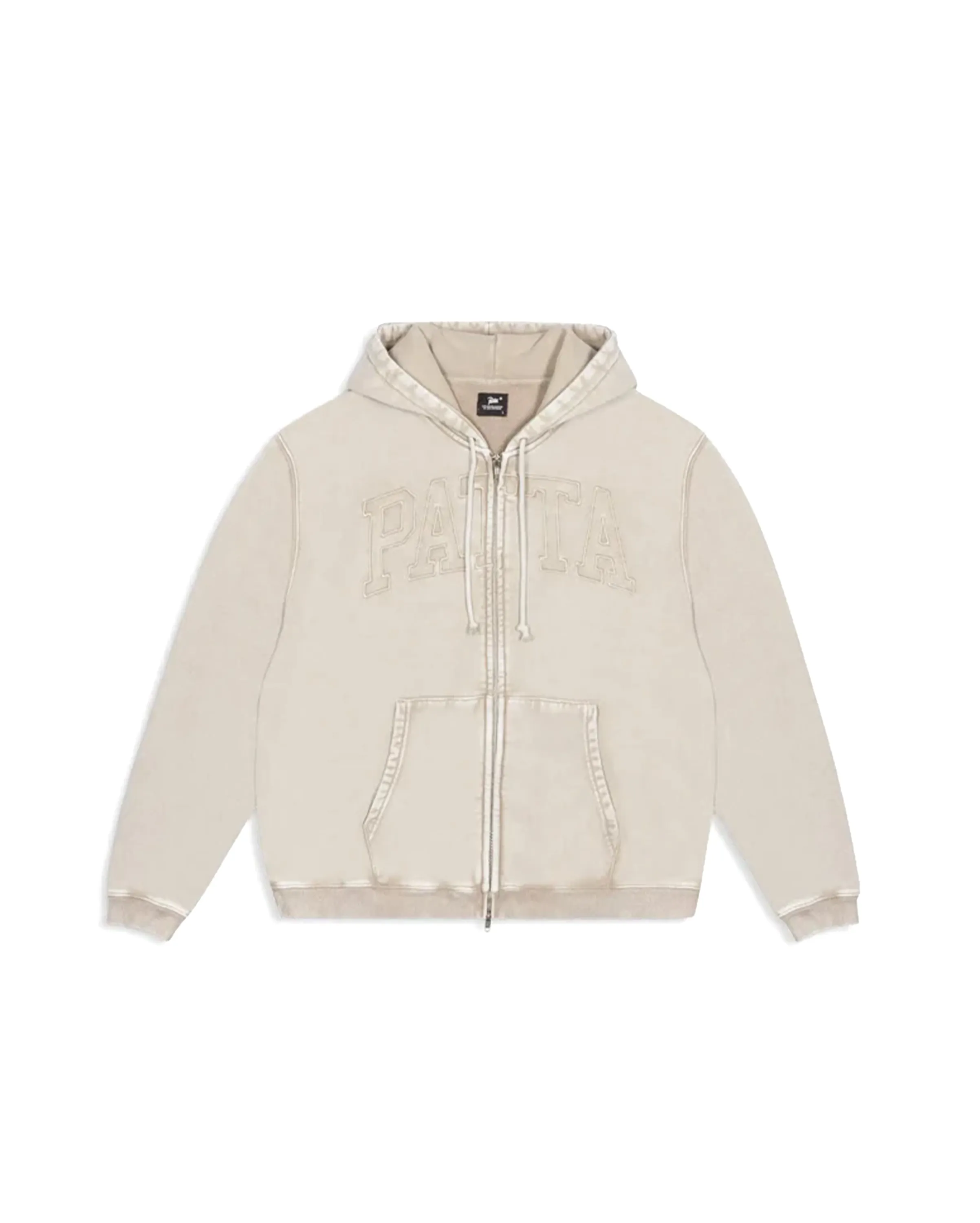 Loopback Logo Zip Hooded Sweater Irish Cream