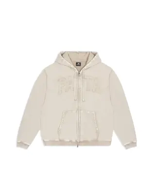 Loopback Logo Zip Hooded Sweater Irish Cream — photo 1