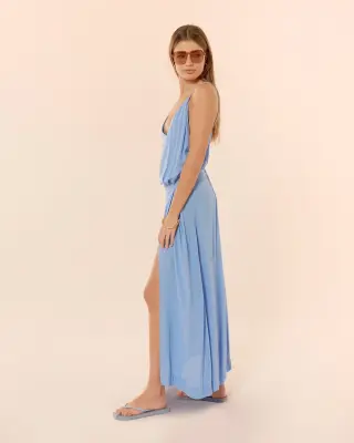 Robe Longue Faustina bleu Orezza – Karma Koma — photo 4
