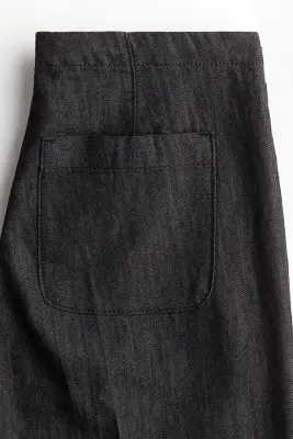 Denim drawstring trousers - Noir délavé — photo 5