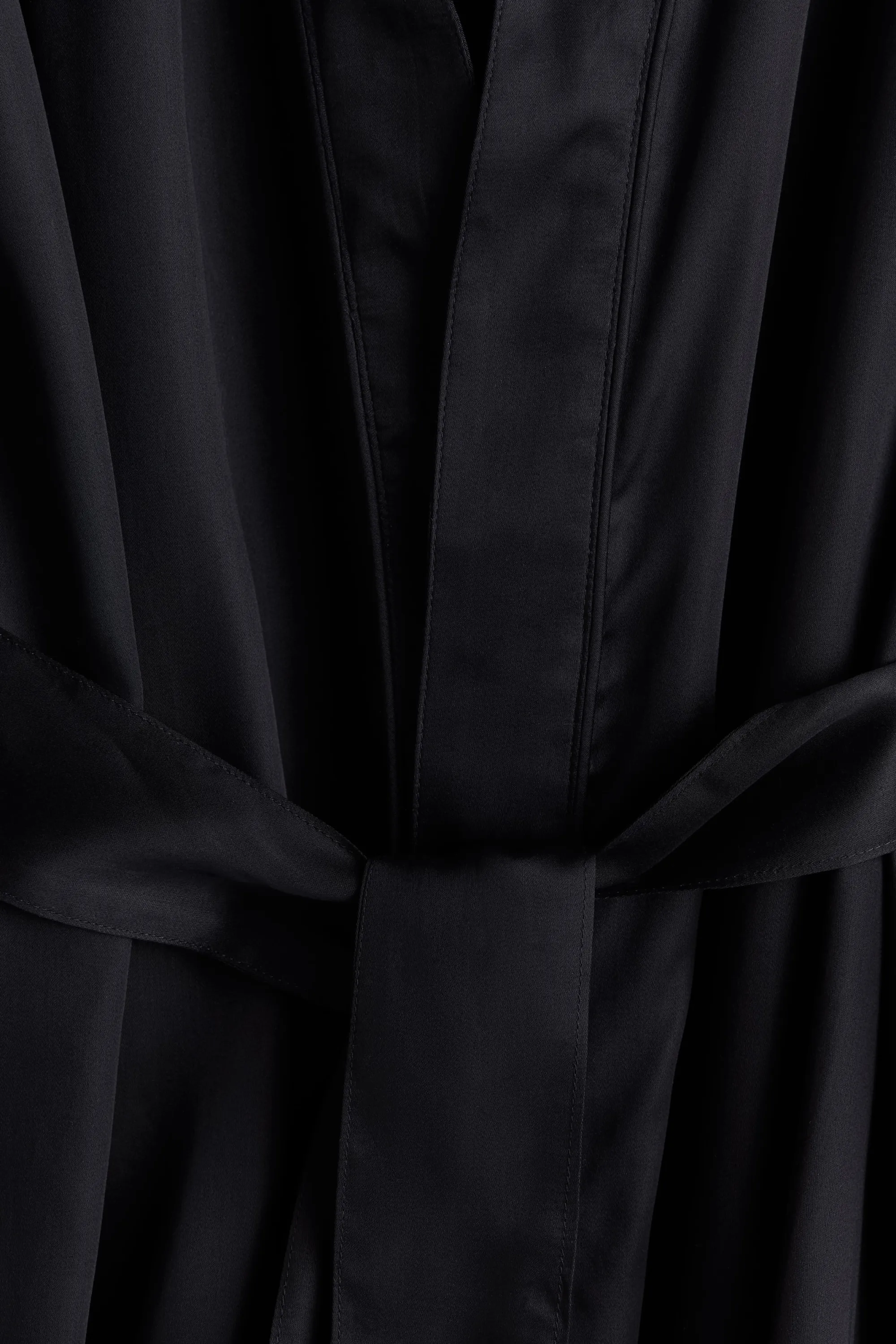 Robe de chambre en satin - Noir