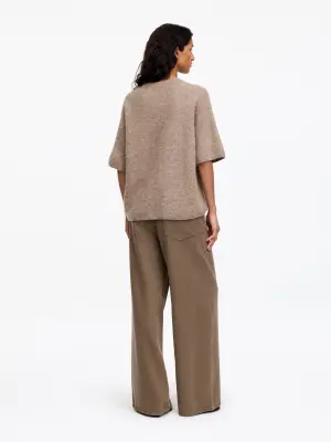 Pull en mélange de laine et d'alpaga - Taupe clair — photo 2