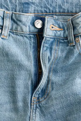 Straight High Waist Jeans - Bleu denim clair — photo 4
