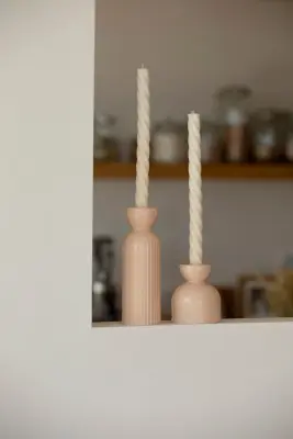 Grand bougeoir/vase Lus -  rose poudré — photo 5