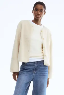 Veste en tissu Teddy bear - Beige clair — photo 1