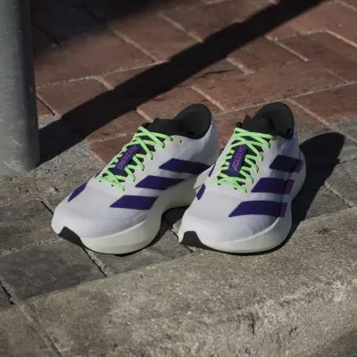 Adidas Adizero Evo SL White Purple Lime Burst — photo 4