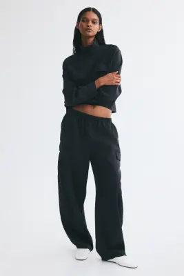 Chemise à col droit en viscose mélangée - Gris foncé — photo 1