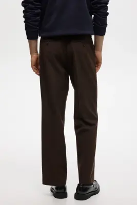 Pantalon Relaxed Fit - Marron foncé — photo 2