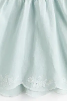 Short brodé - Turquoise clair — photo 4