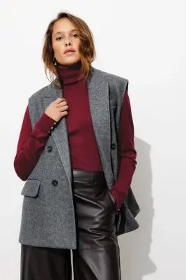 Pull fin col roulé Femme — photo 2