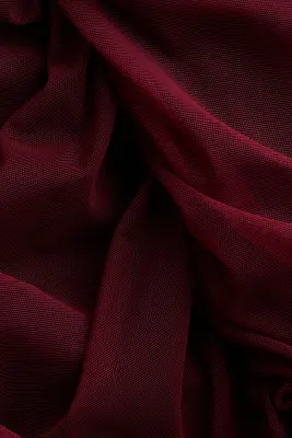 Robe à bretelles fines en mesh - Bordeaux — photo 2