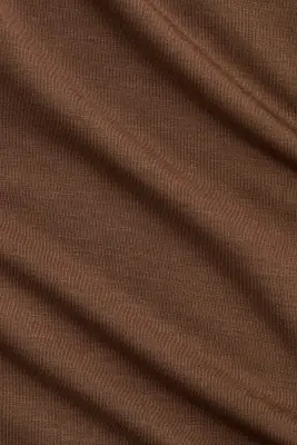 Top à col cheminée en modal mélangé - Marron — photo 3