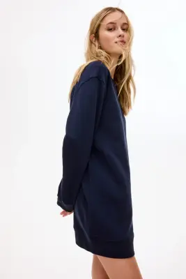 Robe en molleton - Bleu marine — photo 2