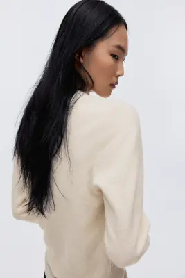 Gilet volanté - Crème — photo 2