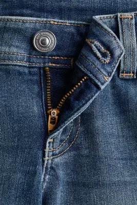Flared Leg Ultra Low Waist Jeans - Bleu denim — photo 5
