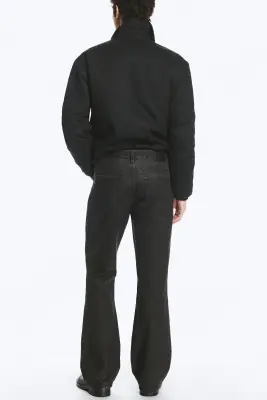 Jean bootcut décontracté taille mi-haute Mercury - Noir enduit - Noir — photo 2